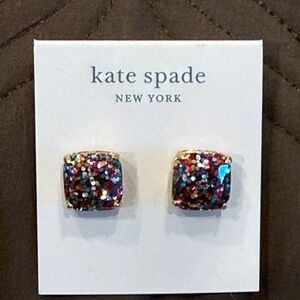 Kate Spade New York square confetti  Stud Earrings nwt
